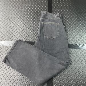 Cotton On Loose Straight Jeans Mens 34x31 Black Gray Denim Casual Loose Fit